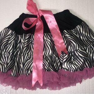Pretty Chic Zebra Print Skirt with Pink Accents